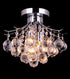 Chrome 12" Wide Crystal Balls Ceiling Light