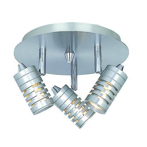CK167-3-167 3-Light Circular Ceiling Track Fixture with Ribbed Heads