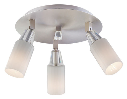CK187-3-SCH 3-Light Satin Chrome Circular Track Ceiling Fixture