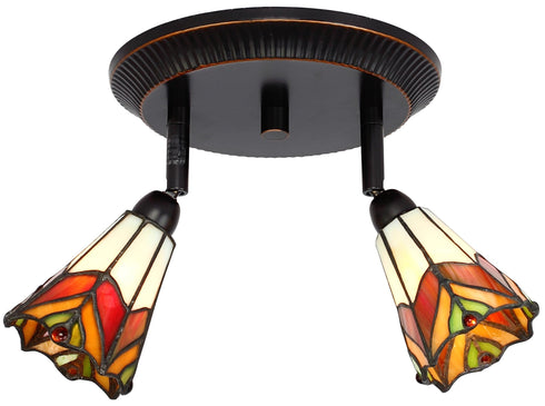 CK263-2-193 Fredericton Collection Tiffany 2-Light Circulat Track Ceiling Fixture