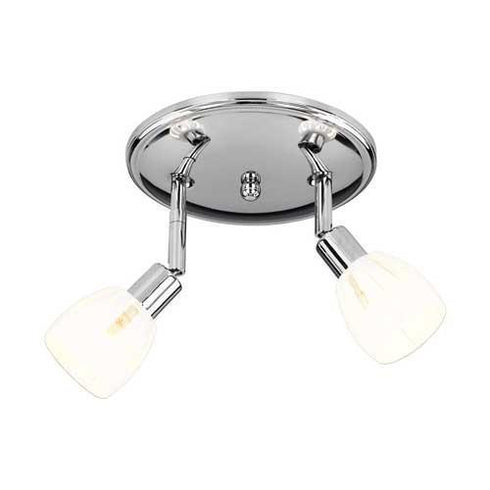 CK318-2-CM 2-Light Circular Track Ceiling Fixture with Glass Shades