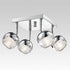 CK340-4-CM 4-Light Contemporary Chrome Square Track Ceiling Fixture