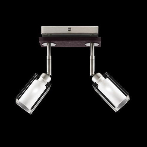 CK349-2-SCH 2-Light Contemporary Square Ceiling Track Fixture