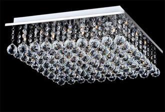 Contemporary Crystal Ball Square Flush