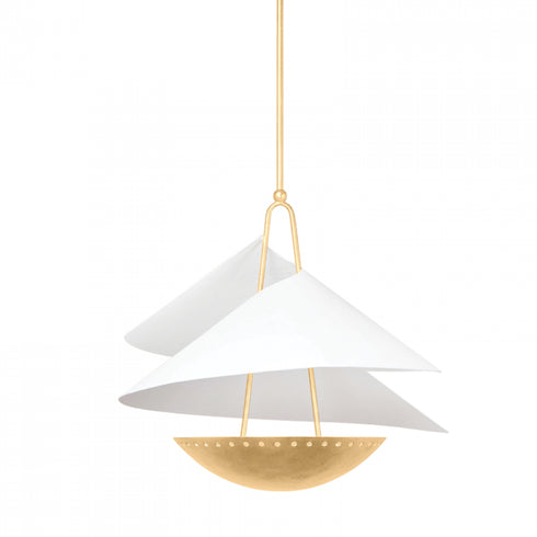 Corbett 3 Light Pendant Model: 411-24-VGL/GSW