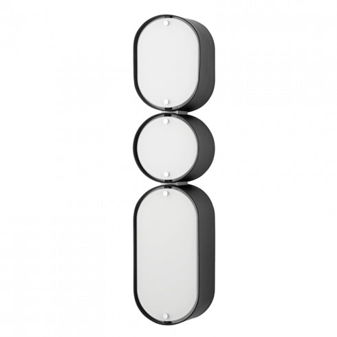 Corbett Opal 3 Light Wall Sconce Model: 393-03-SBK/SS