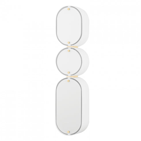 Corbett Opal 3 Light Wall Sconce Model: 393-03-SWH/VB