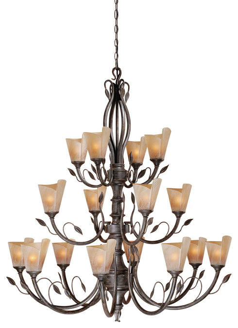 CP-CHU016BW Vaxcel Capri 16L Chandelier Black Walnut