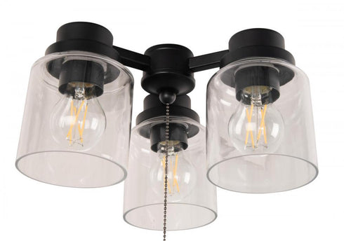 Craftmade 3 Light Fitter And Glass White Glass 3 X 4 Watt LED Energy Star Model: LK301102-BNK-WG-LED