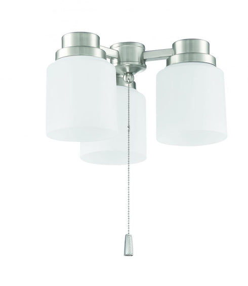 Craftmade 3 Light Fitter And Glass White Glass 3 X 4 Watt LED Energy Star Model: LK301102-FB-WG-LED