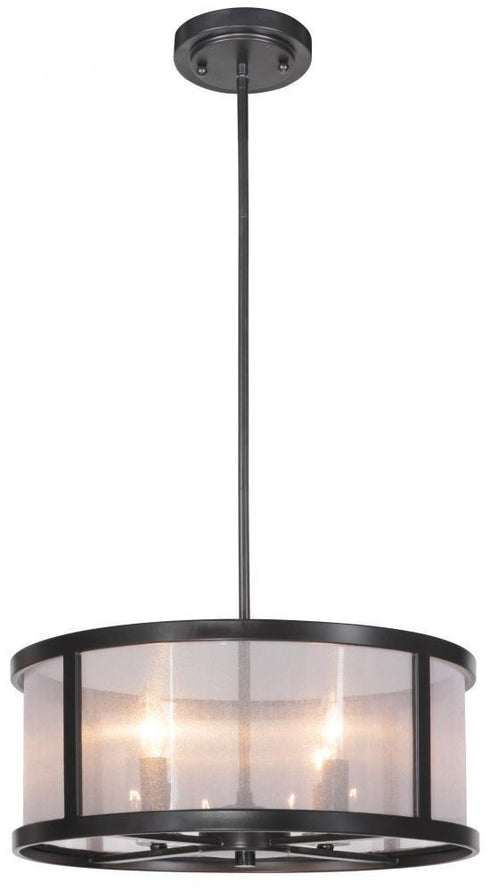 Craftmade Danbury 4 Light Pendant Model: 36794-MBK
