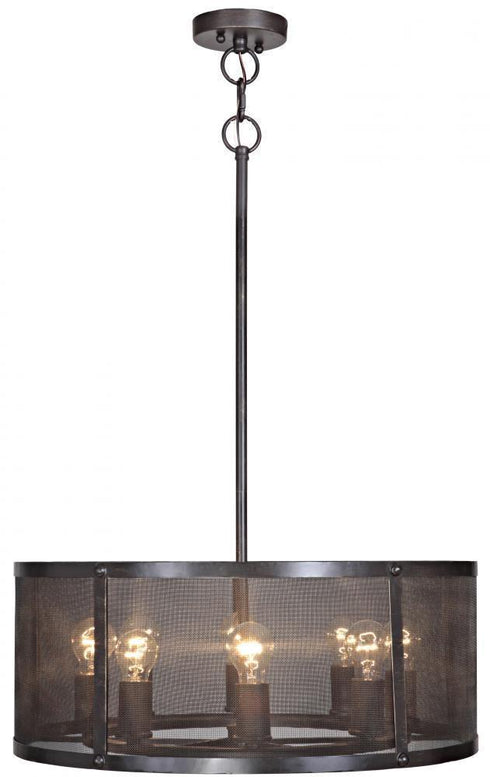 Craftmade Blacksmith 8 Light Pendant Model: 37198-MBKG