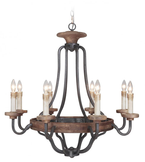 Craftmade Ashwood 8 Light Chandelier Model: 36528-TBWB