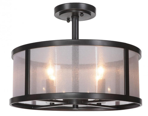 Craftmade Danbury 4 Light Semiflush Model: 36754-MBK