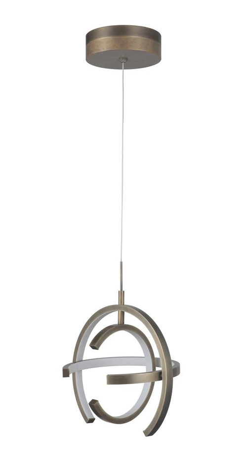 Craftmade Dolby 3 Crescent LED Pendant Model: 47891-MBK-LED