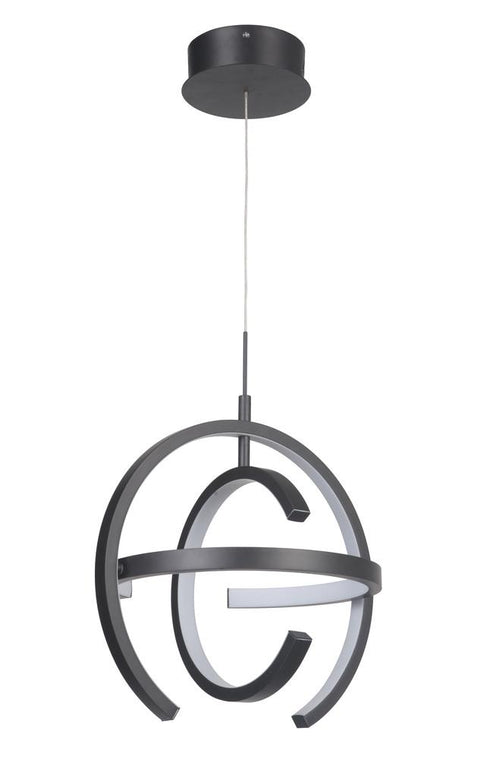 Craftmade Dolby 3 Crescent LED Pendant Model: 47891-MBK-LED