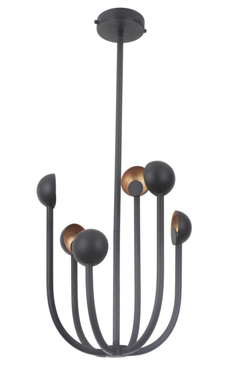 Craftmade Foundry 6 Light LED Chandelier Model: 49226-MWWGL-LED