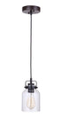 Craftmade Foxwood 1 Light Mini Pendant Model: 53691-FBDT