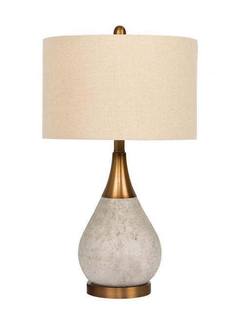 Craftmade Table Lamp Bl36ltx Natural Concret Antique Brass Base Model: 86237