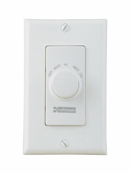 Craftmade Wall Control 4 Speed Fan Control Decorative Plate Model: CM-RTF-W