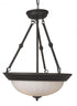 Craftmade X125-BN Three Light Brushed Nickel Frosted Melon Glass Up Pendant