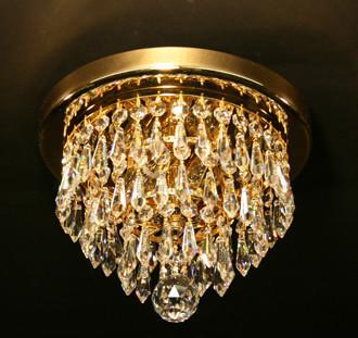 Crystal Flushmount with Gold Plated Finish