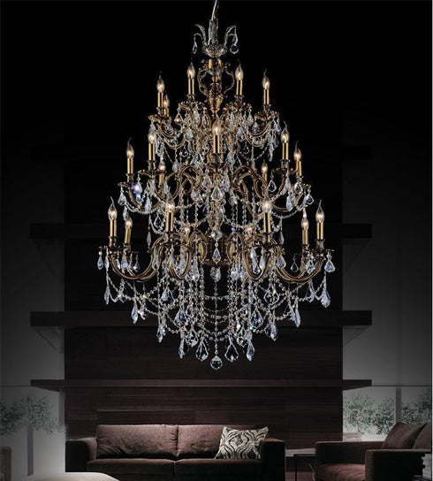 CWI Lighting 24 Light Up Chandelier With Antique Brass Model: 2039P40AB-24