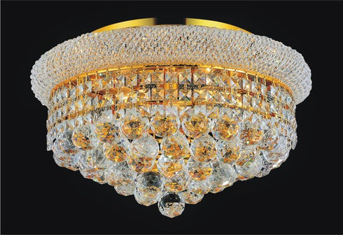 CWI Lighting 5 Light Flush Mount With Gold Finish Model: 8001C18G