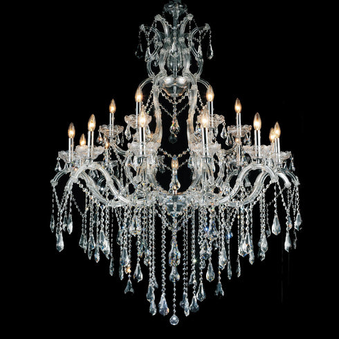 CWI Lighting Abby 19 Light Up Chandelier With Chrome Finish Model: 8398P44C-19 (CLEAR)