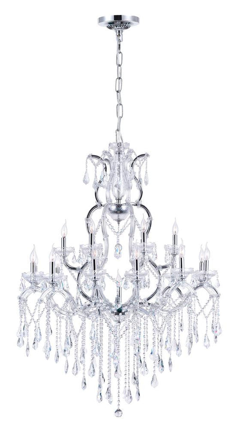 CWI Lighting Abby 19 Light Up Chandelier With Chrome Finish Model: 8398P44C-19 (CLEAR)