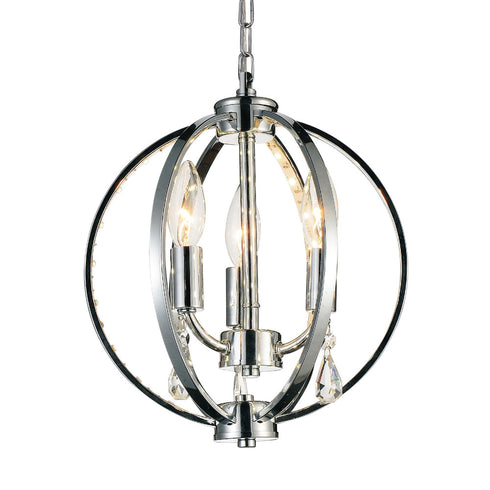 CWI Lighting Abia 3 Light Up Mini Pendant With Chrome Finish Model: 5025P10C-3