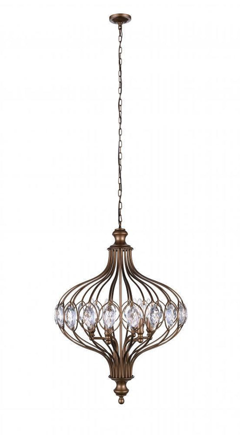 CWI Lighting Altair 3 Light Chandelier With Antique Bronze Finish Model: 9935P14-3-182