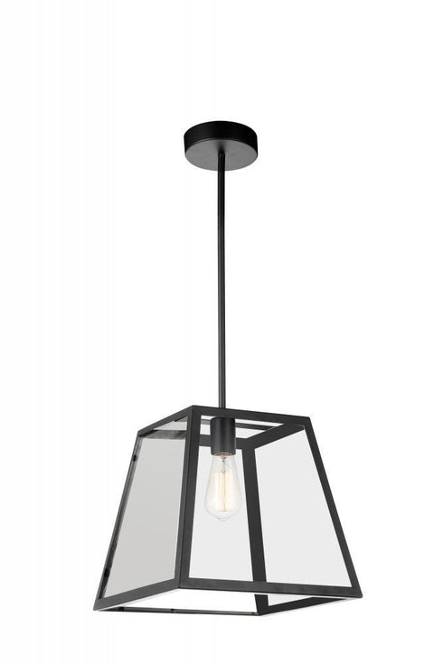 CWI Lighting Alyson 1 Light Down Mini Pendant With Black Finish Model: 9601P12-1-101
