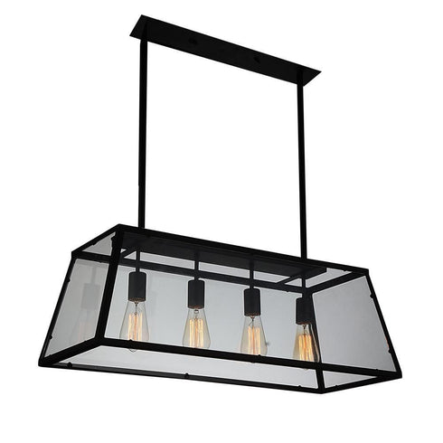 CWI Lighting Alyson 4 Light Down Chandelier With Black Finish Model: 9601P31-4-101