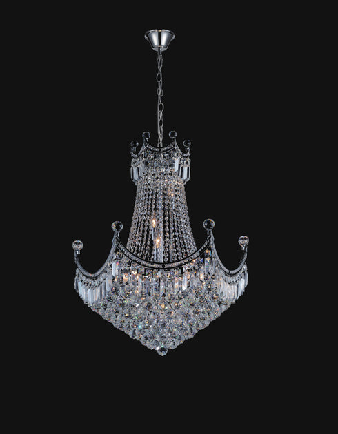 CWI Lighting Amanda 15 Light Down Chandelier With Chrome Finish Model: 8421P28C