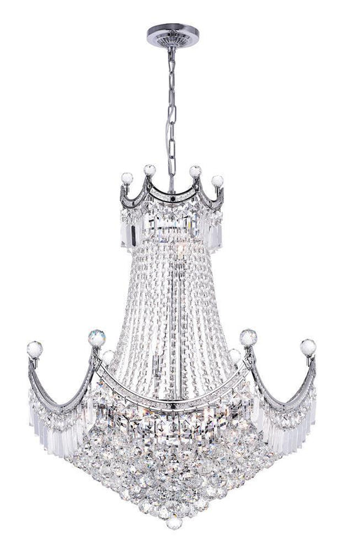 CWI Lighting Amanda 15 Light Down Chandelier With Chrome Finish Model: 8421P28C