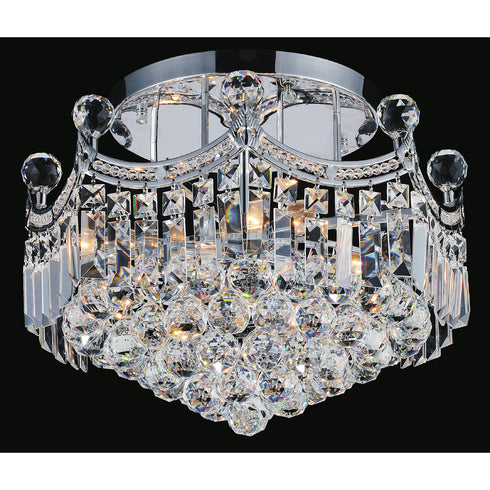 CWI Lighting Amanda 6 Light Flush Mount With Chrome Finish Model: 8421C16C