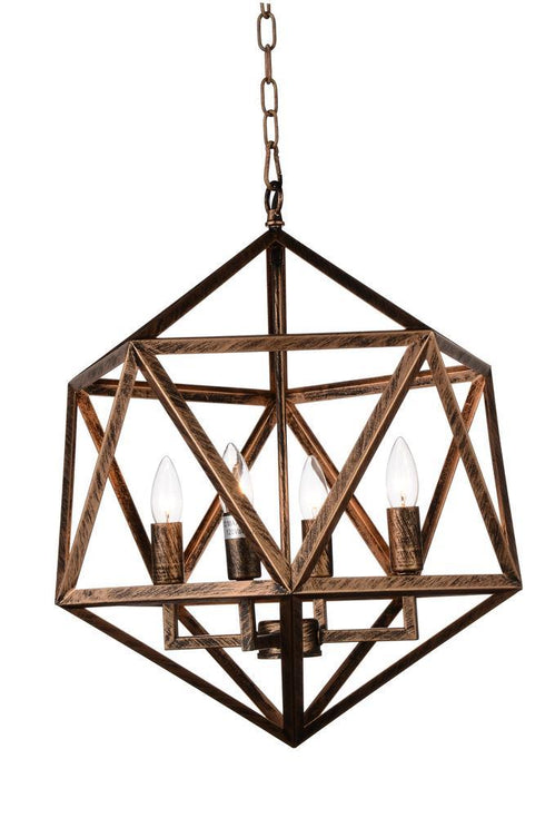 CWI Lighting Amazon 4 Light Up Pendant With Black Finish Model: 9641P20-4-101