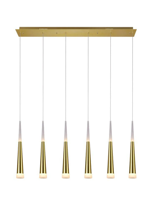 CWI Lighting Andes LED Pool Table Light With Gold Leaf Finish Model: 1103P40-6-619