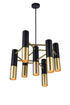 CWI Lighting Anem 7 Light Down Chandelier With Matte Black & Model: 1015P17-7-129