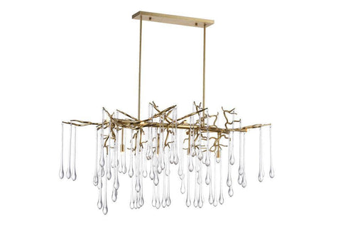 CWI Lighting Anita 10 Light Chandelier With Gold Leaf Finish Model: 1094P47-10-620