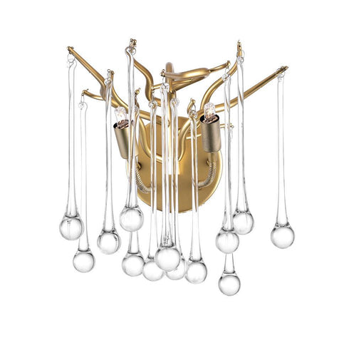 CWI Lighting Anita 2 Light Wall Sconce With Gold Leaf Finish Model: 1094W10-2-620