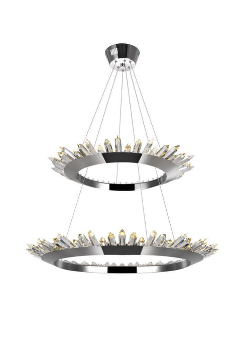 CWI Lighting Arctic Queen LED Up Chandelier With Polished Nickel Finish Model: 1108P32-2-613
