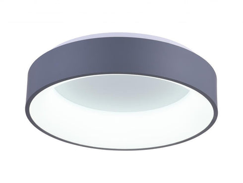 CWI Lighting Arenal LED Drum Shade Flush Mount With Gray & White Model: 7103C24-1-167