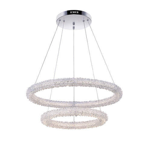 CWI Lighting Arielle LED Chandelier With Chrome Finish Model: 1042P25-601-2R