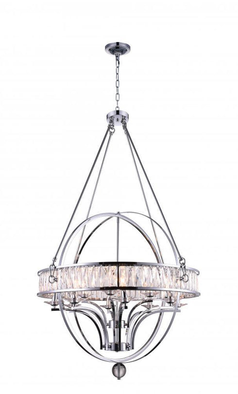 CWI Lighting Arkansas 12 Light Chandelier With Chrome Finish Model: 9957P42-12-601