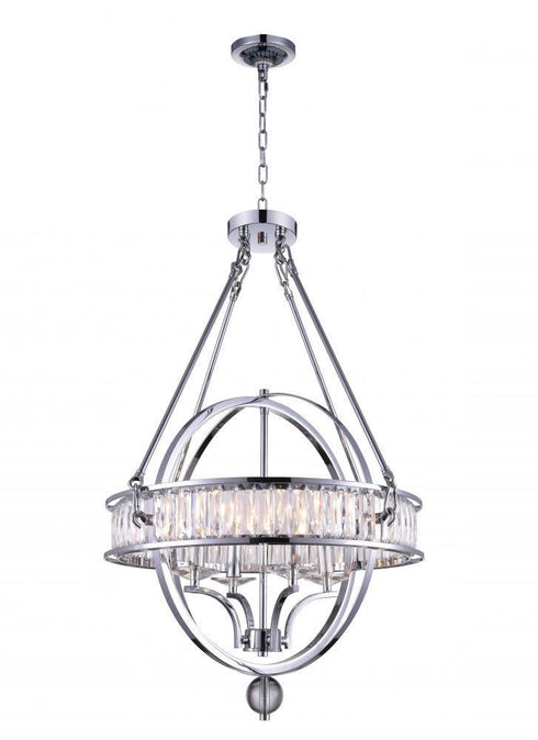 CWI Lighting Arkansas 4 Light Chandelier With Chrome Finish Model: 9957P20-4-601
