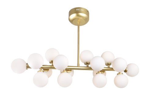 CWI Lighting Arya 16 Light Chandelier With Satin Gold Finish Model: 1020P36-16-602