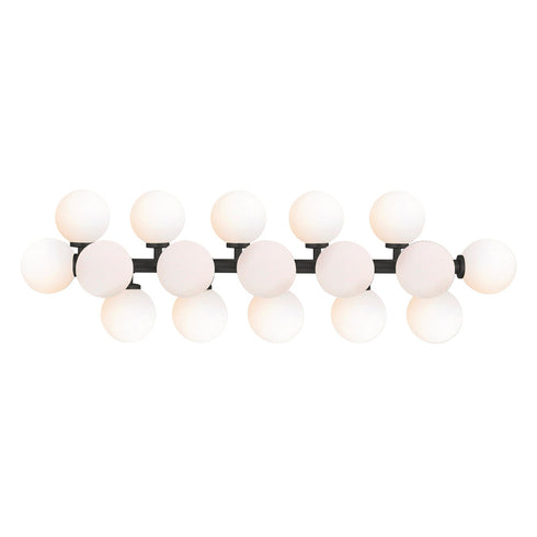 CWI Lighting Arya 17 Light Wall Sconce With Black Finish Model: 1020W36-17-101