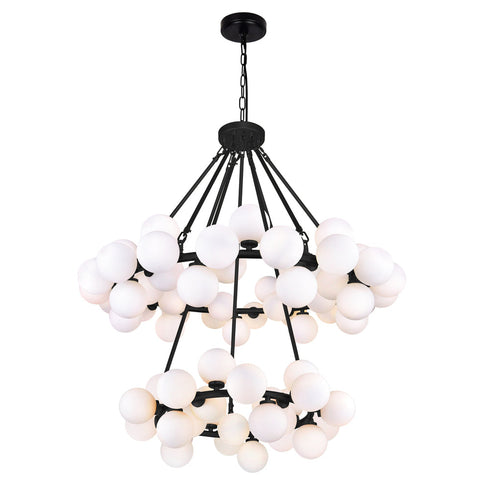 CWI Lighting Arya 70 Light Chandelier With Black Finish Model: 1020P39-70-101